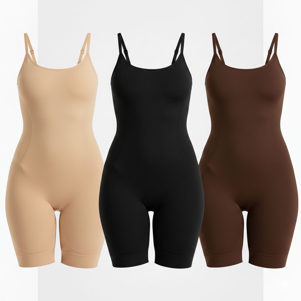 Body Moldeador Completo Media Pierna con Tira tipo Bra Ajustable Ref. BD-06 - Imagen 2